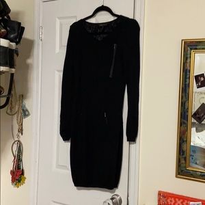 BCBG Lambswool sweater dress with pockets